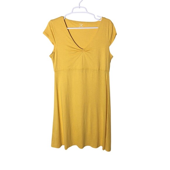 Horny Toad Dress Women's Size Large Yellow Lyocell Cotton Blend Rosemarie - Picture 1 of 10